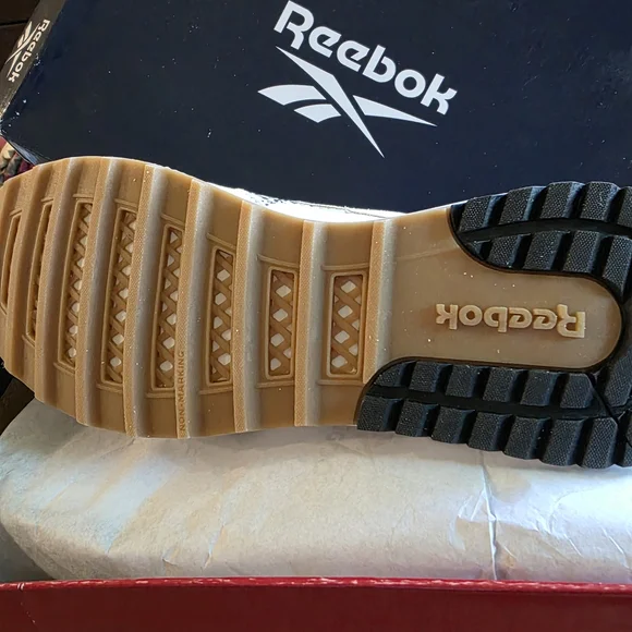 Reebok Cream and Leopard Print Sneakers - Picture 3 of 4